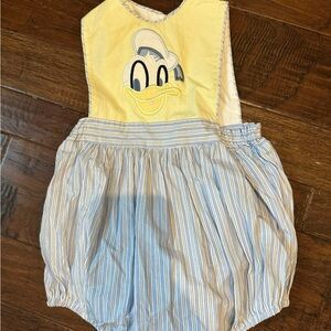 Yellow and Blue Striped Kids One Piece